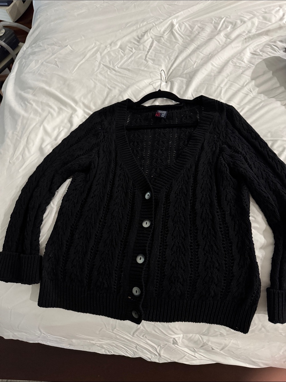Nautica pointelle cardigan
